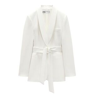 Zara Belted Tuxedo Jacket- M